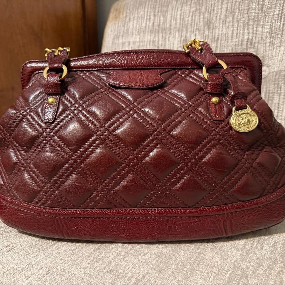 Brahmin Amy Rivington quilted leather satchel